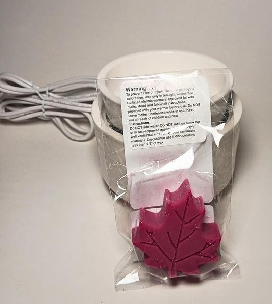 Leaf Shaped Wax Melts-Apples and Maple Bourbon scent