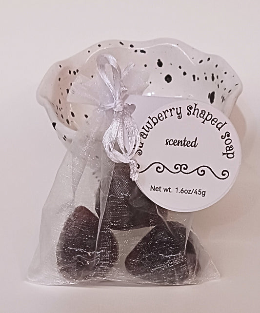 Bagged Soaps- Strawberry Shaped and Scented, Purple