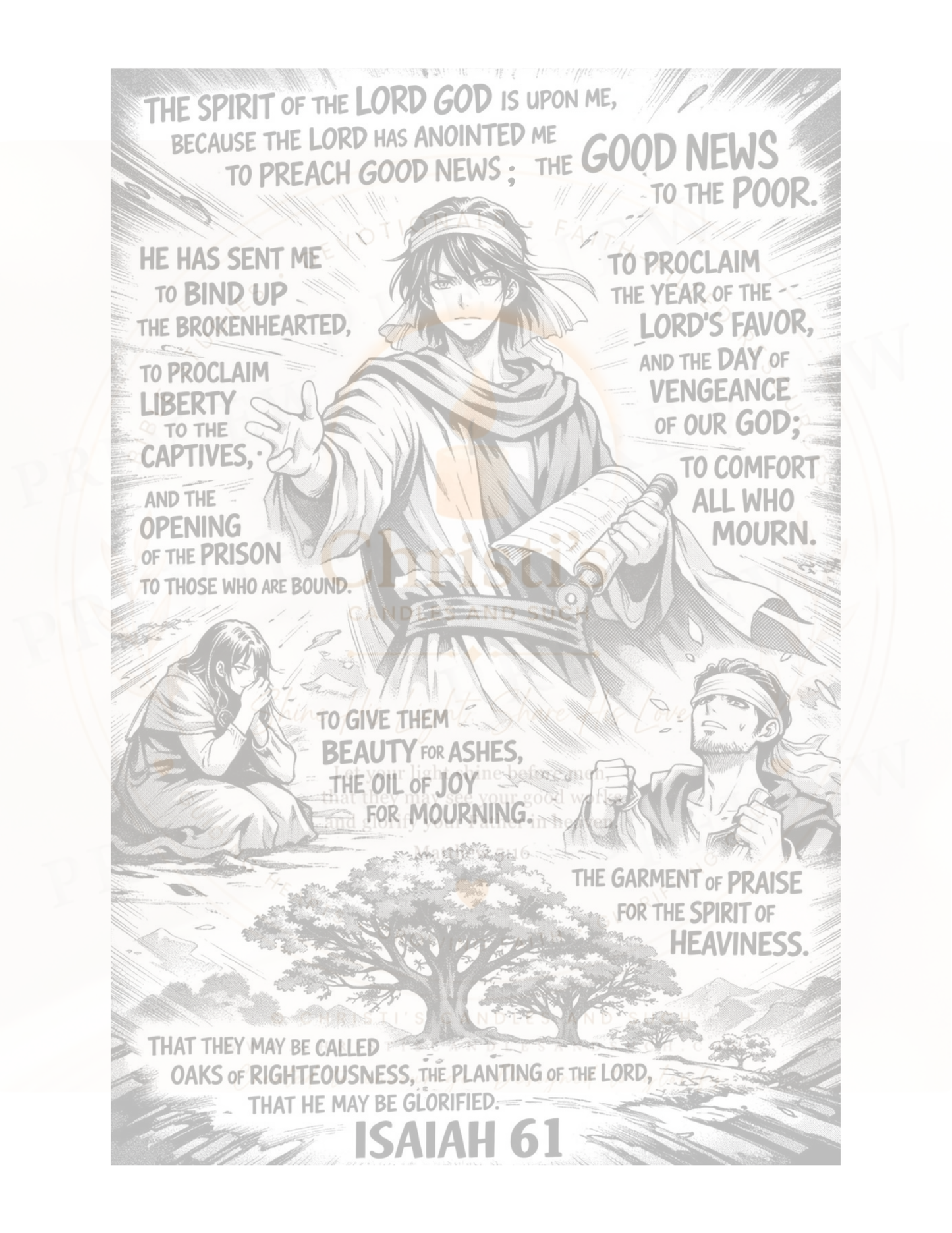 Isaiah 61 coloring page-Digital download