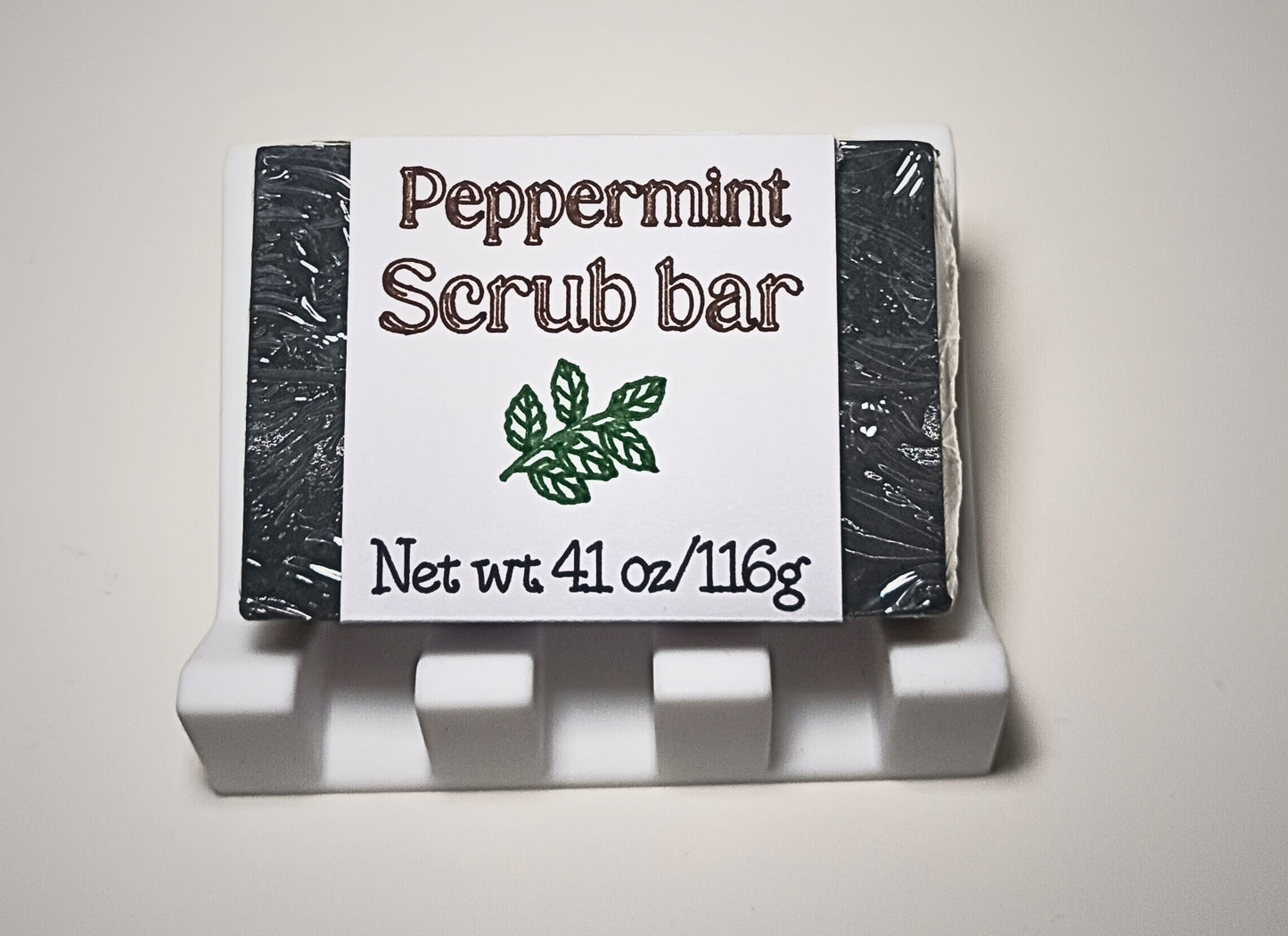 Peppermint Scented Scrub- Full Size Bar