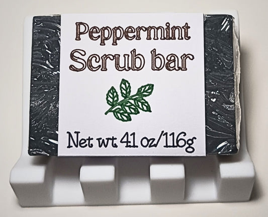 Peppermint Scented Scrub- Full Size Bar