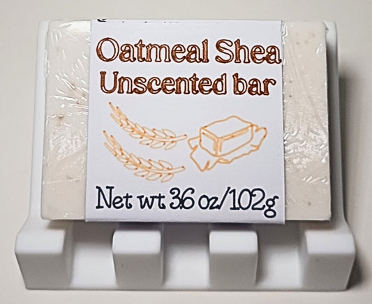 Unscented Oatmeal Shea Soap- Full Size Bar