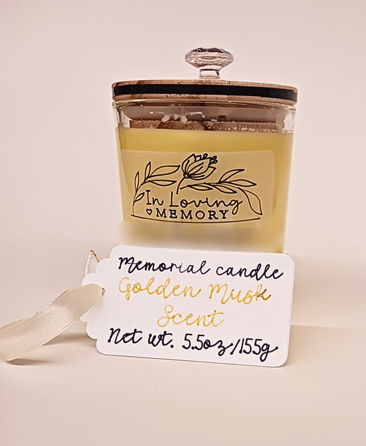 5.5oz Personalized memorial candle